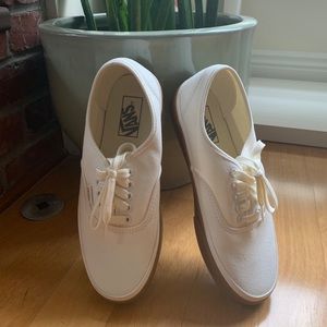 Vans - Cream Canvas with GUM Bottoms - NWOT